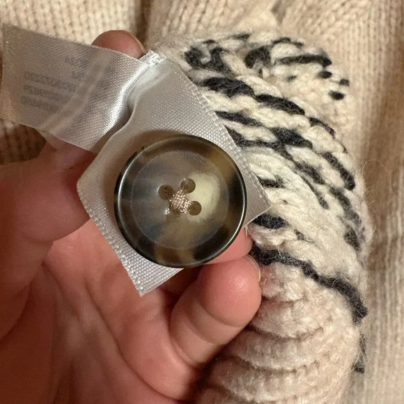 Marine Layer Cream and Brown Patterned Cardigan - Small - Picture 6 of 6